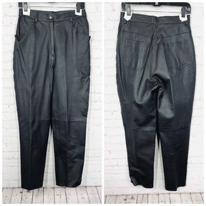 VINTAGE 80s |•NEWPORT NEWS•| The Best of Europe Leather Pants Vtg Size 12